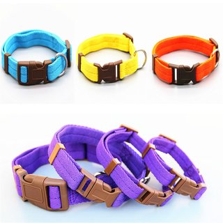 Stoffhalsband aus Nylon für Hunde in 4 Größen und 6 Farben / Hundehalsband 