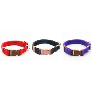 Stoffhalsband aus Nylon f&uuml;r Hunde in 4 Gr&ouml;&szlig;en und 6 Farben / Hundehalsband 