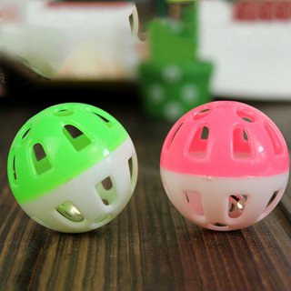 Katzenspielzeug Plastik Ball mit Glöckchen 4 cm Welpenspielzeug Hund Spielzeug