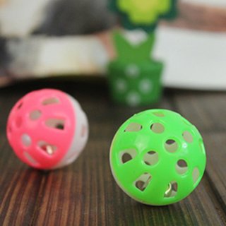 Katzenspielzeug Plastik Ball mit Gl&ouml;ckchen 4 cm Welpenspielzeug Hund Spielzeug