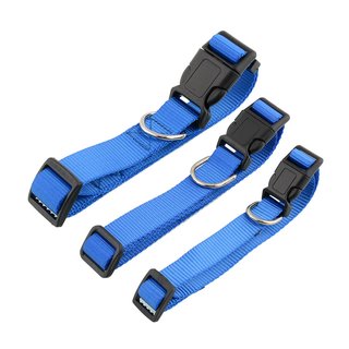 Nylonhalsband für Hunde in 4 Größen und 3 Farben / Hundehalsband Halsband Hund Blau S