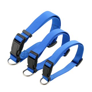 Nylonhalsband für Hunde in 4 Größen und 3 Farben / Hundehalsband Halsband Hund Blau L