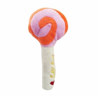Obst Hundespielzeug mit Squeaker / Quietsch-Spielzeug Lolli Orange